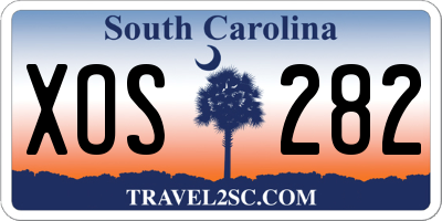 SC license plate XOS282