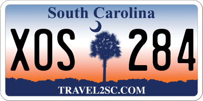 SC license plate XOS284