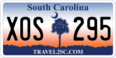 SC license plate XOS295