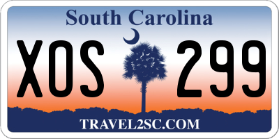 SC license plate XOS299