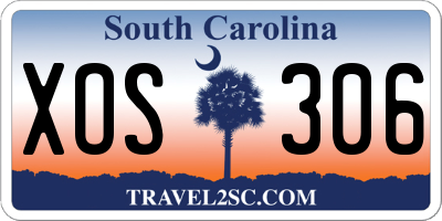 SC license plate XOS306
