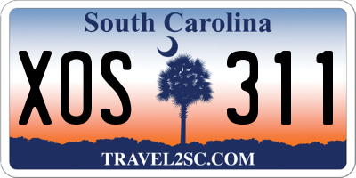 SC license plate XOS311