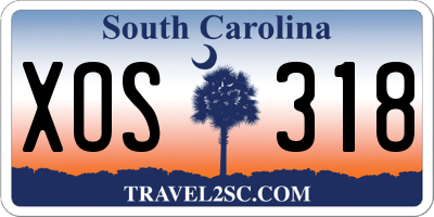 SC license plate XOS318