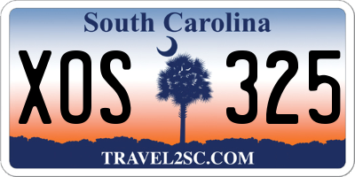 SC license plate XOS325