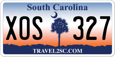SC license plate XOS327