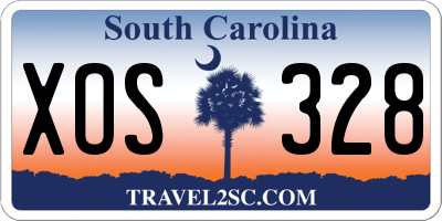 SC license plate XOS328