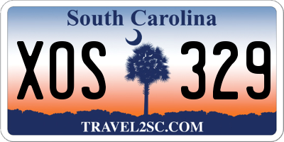 SC license plate XOS329
