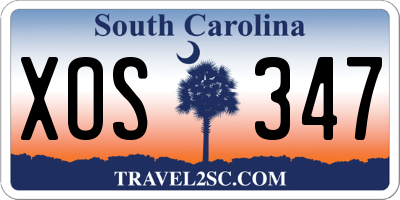 SC license plate XOS347