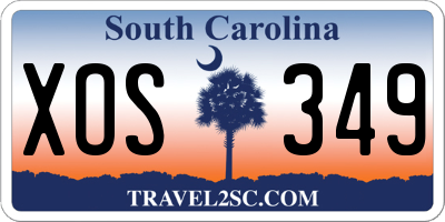 SC license plate XOS349