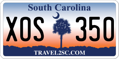 SC license plate XOS350
