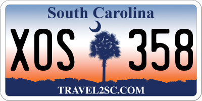 SC license plate XOS358