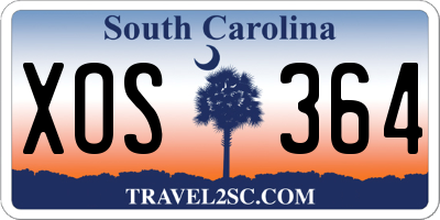 SC license plate XOS364