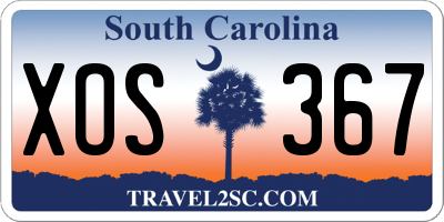 SC license plate XOS367