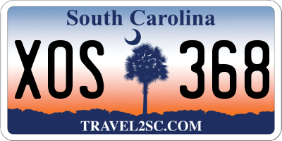 SC license plate XOS368