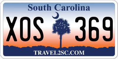 SC license plate XOS369