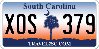 SC license plate XOS379