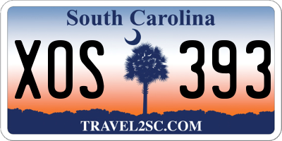 SC license plate XOS393