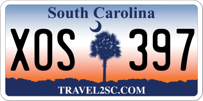 SC license plate XOS397