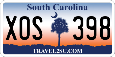 SC license plate XOS398