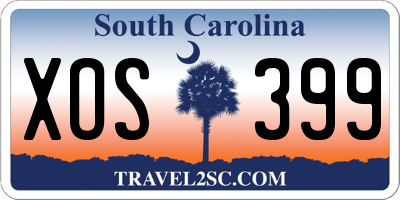 SC license plate XOS399