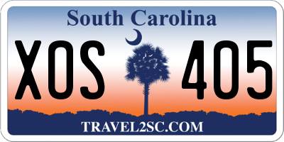 SC license plate XOS405