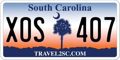 SC license plate XOS407