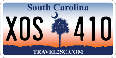 SC license plate XOS410