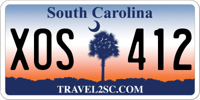 SC license plate XOS412
