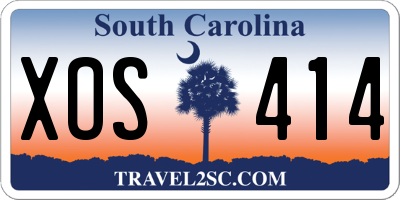 SC license plate XOS414
