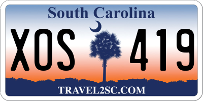 SC license plate XOS419