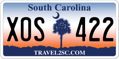 SC license plate XOS422