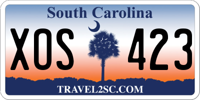 SC license plate XOS423