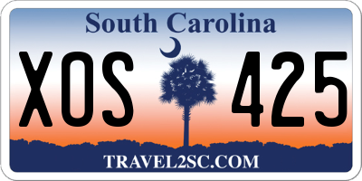 SC license plate XOS425