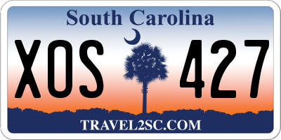 SC license plate XOS427