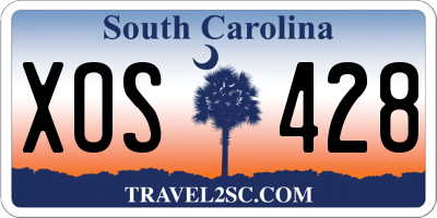 SC license plate XOS428