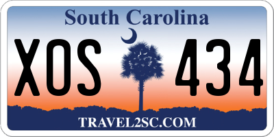 SC license plate XOS434