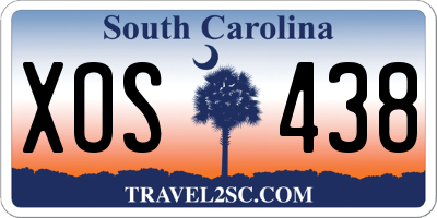 SC license plate XOS438