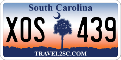 SC license plate XOS439