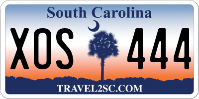 SC license plate XOS444