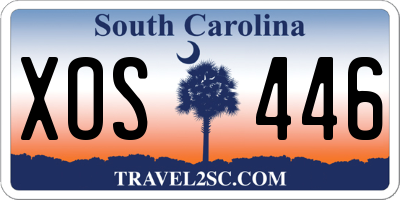SC license plate XOS446