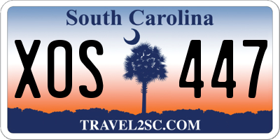 SC license plate XOS447