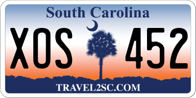 SC license plate XOS452