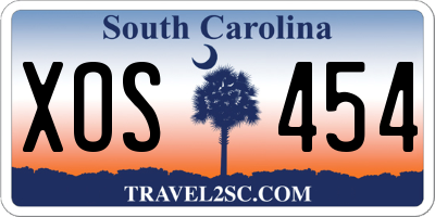 SC license plate XOS454