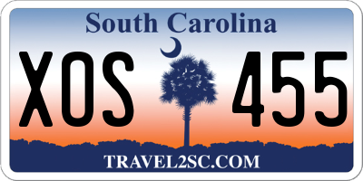 SC license plate XOS455