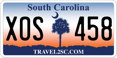 SC license plate XOS458