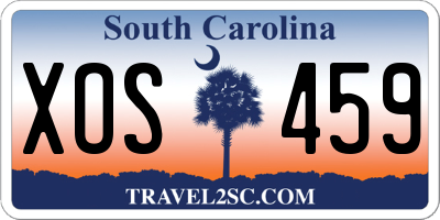 SC license plate XOS459