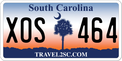SC license plate XOS464