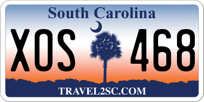 SC license plate XOS468