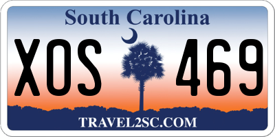 SC license plate XOS469