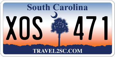 SC license plate XOS471